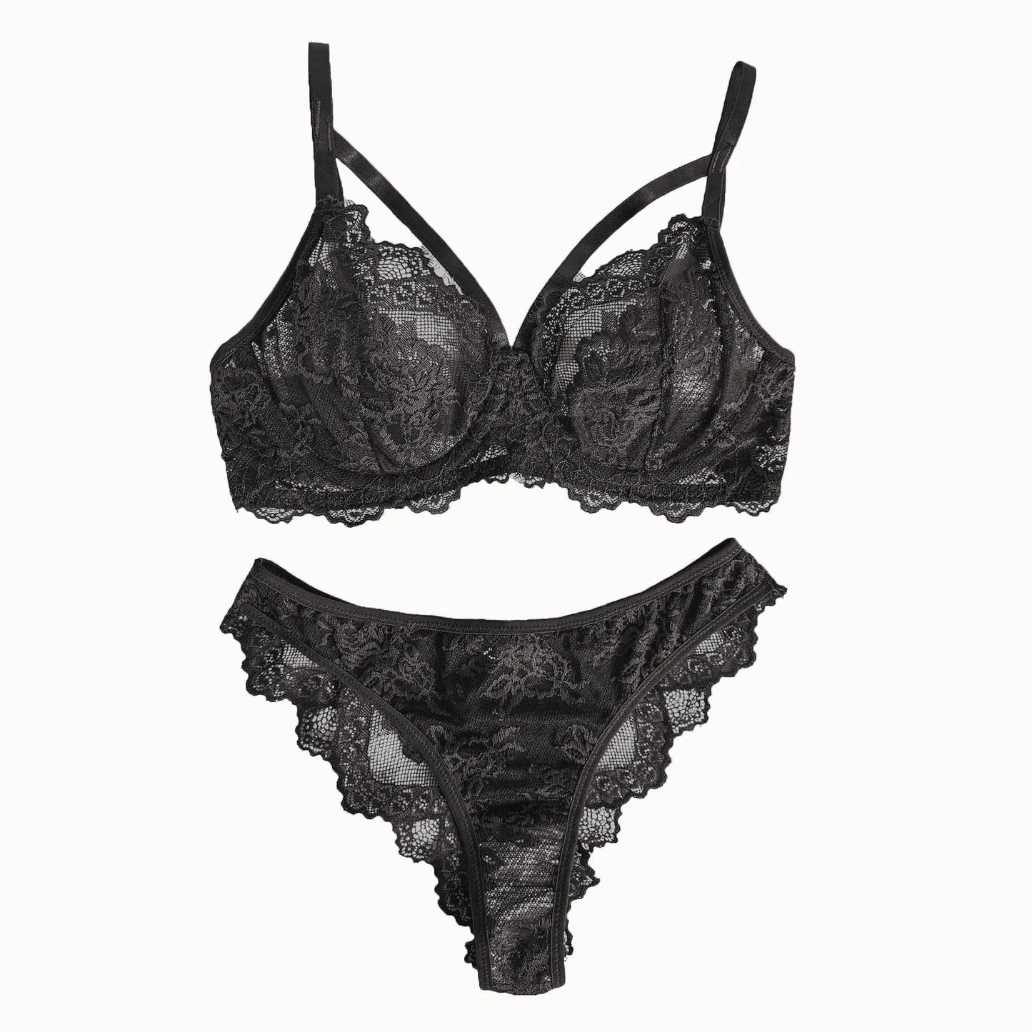 Sexy Satin Mesh lingerie - Pik A Pleasure