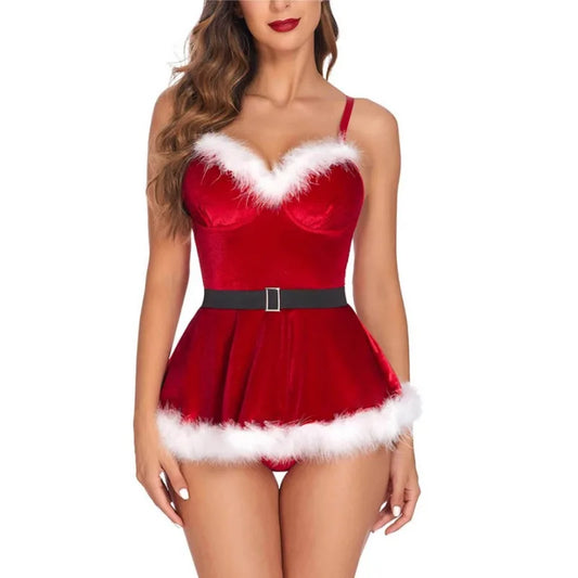 Santa Babe Lingerie Set - Pik A Pleasure