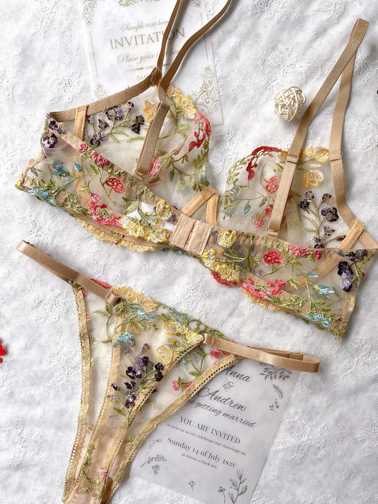 Blossom Lace Lingerie Set - Pik A Pleasure
