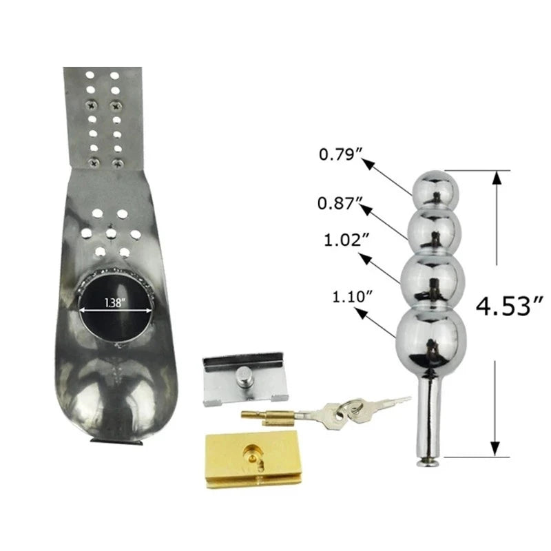 BDSM Male Stainless Steel Chastity Device