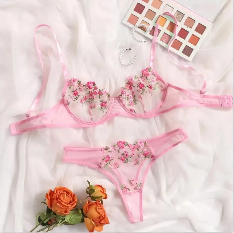 Sheer Mesh Bra Set - Pik A Pleasure