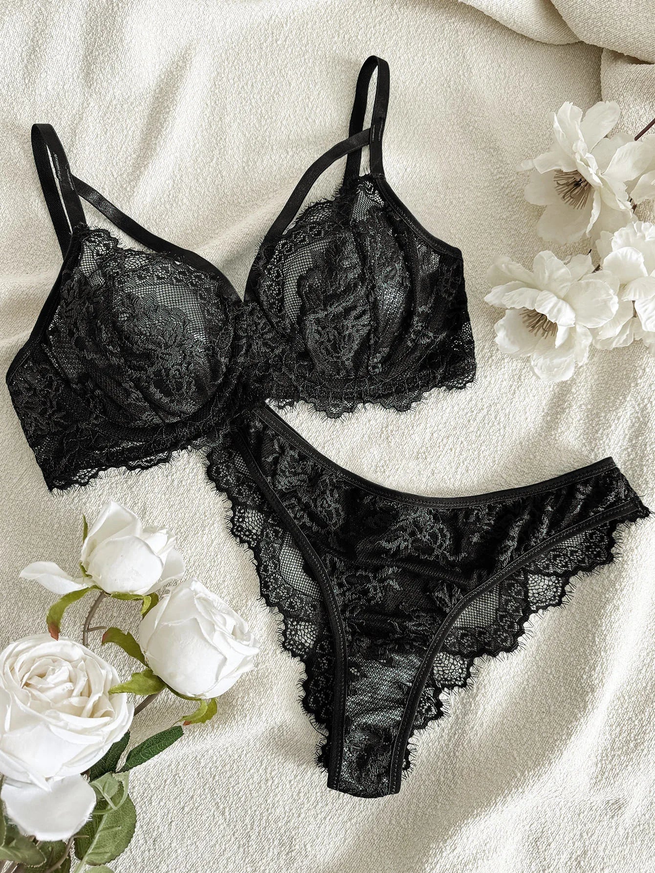 Sexy Satin Mesh lingerie - Pik A Pleasure