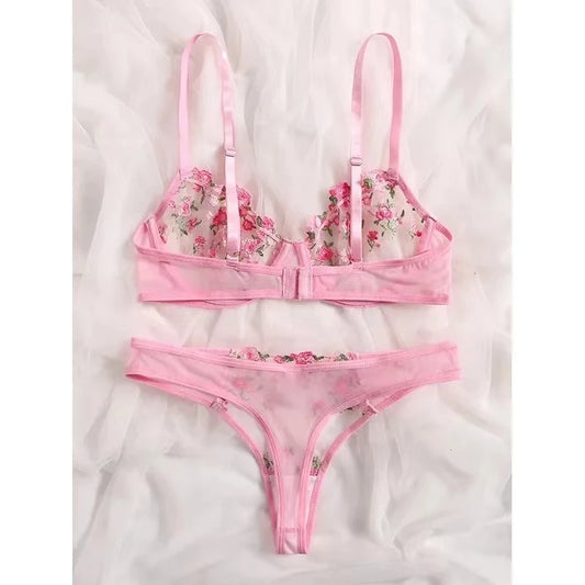 Sheer Mesh Bra Set - Pik A Pleasure