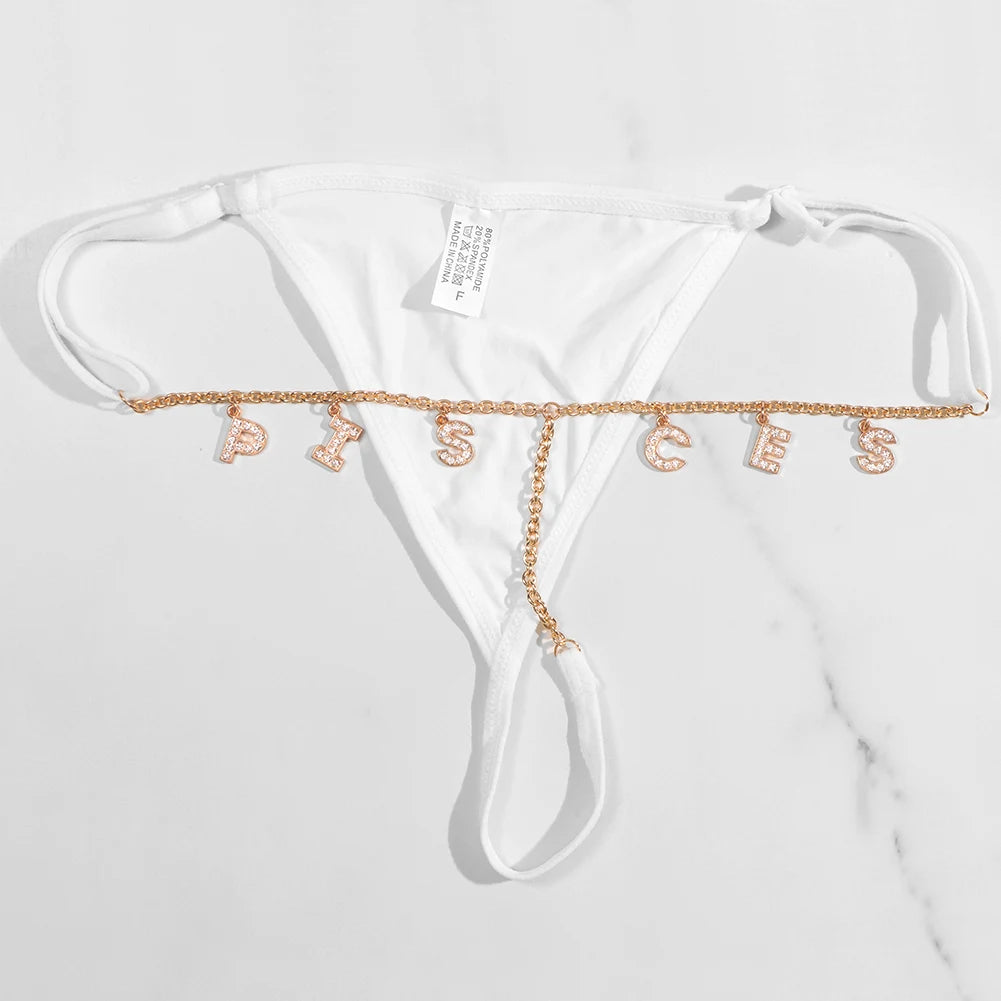 Custom Zodiac Letter Thong - Pik A Pleasure