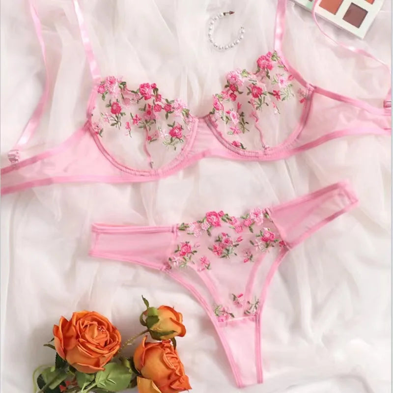 Sheer Mesh Bra Set - Pik A Pleasure