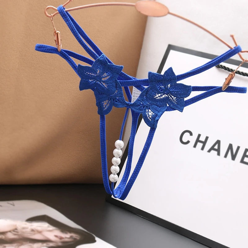 Pika's Exclusive Crotchless Beaded Lovers Thong - Pik A Pleasure