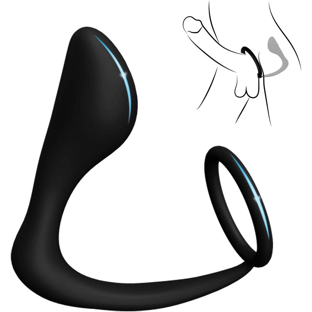Cock Ring With Male G Spot Plug - Pik A Pleasure