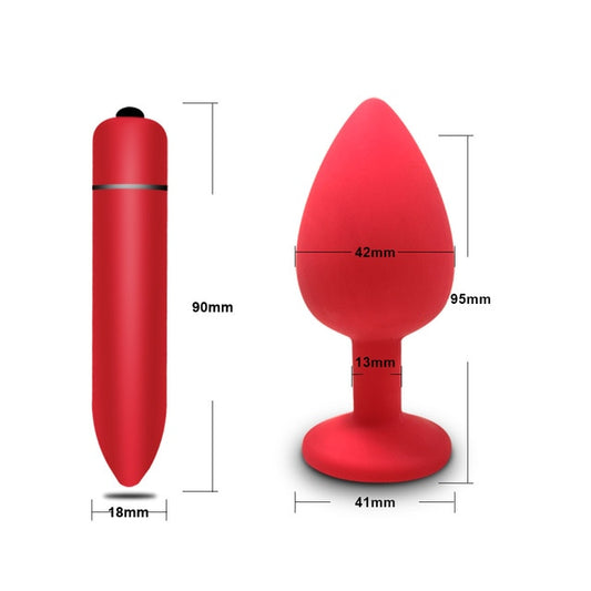 Mini Bullet Vibrator Massager/Anal Trainer kit - Pik A Pleasure
