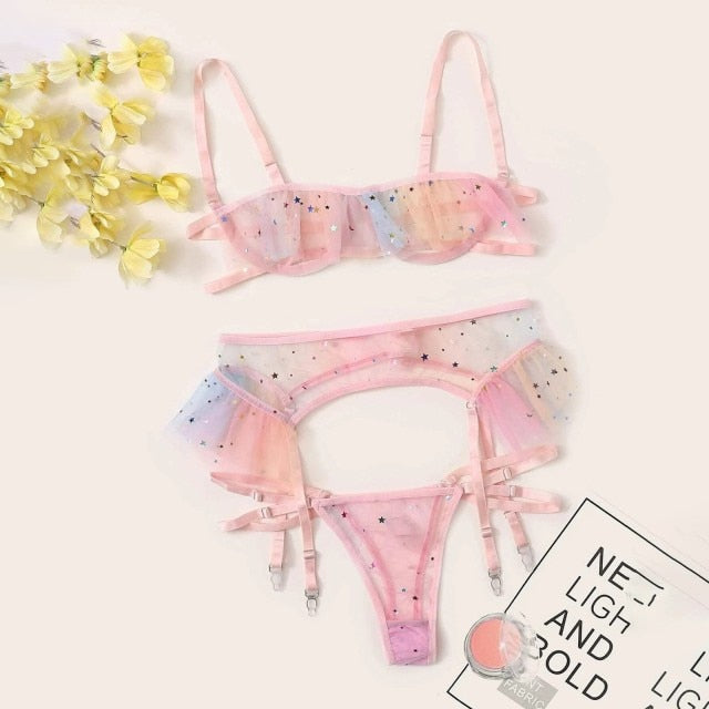 3Pc Pleasure Garter Set - Pik A Pleasure