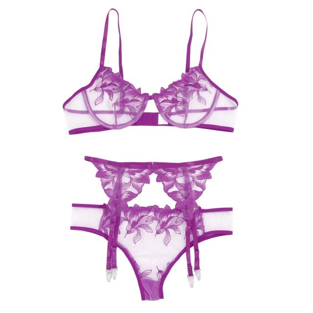 3Pc Pleasure Garter Set - Pik A Pleasure