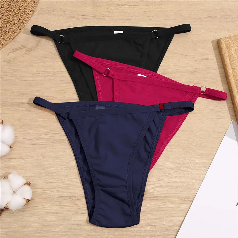 Women’s Low Waist Cotton Panties – 3 Pack Soft Sexy Briefs