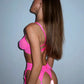 neon bra and panty set with garter - Pik A Pleasure