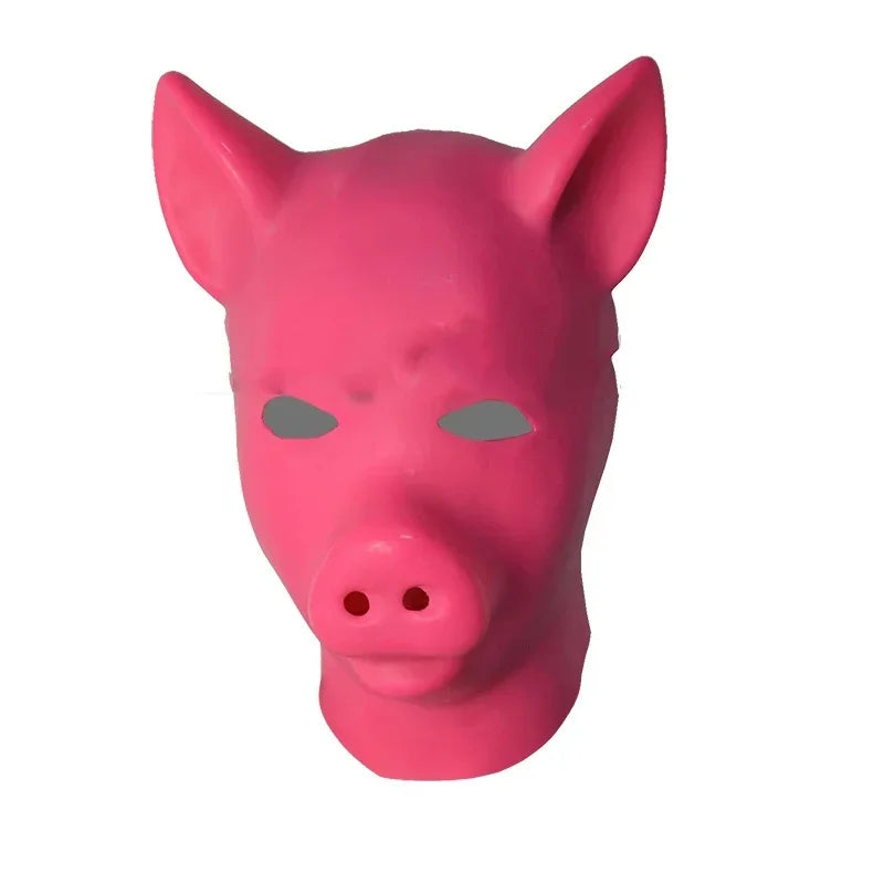 PU Black Pig Face Hood