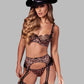 Leopard Print  Lingerie Wild Bra & Garter Set - Pik A Pleasure