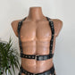 Men's BDSM Leather Chest Cage