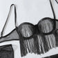 Sheer Lace Tassel Ballet Lingerie Skirt for Women - Pik A Pleasure
