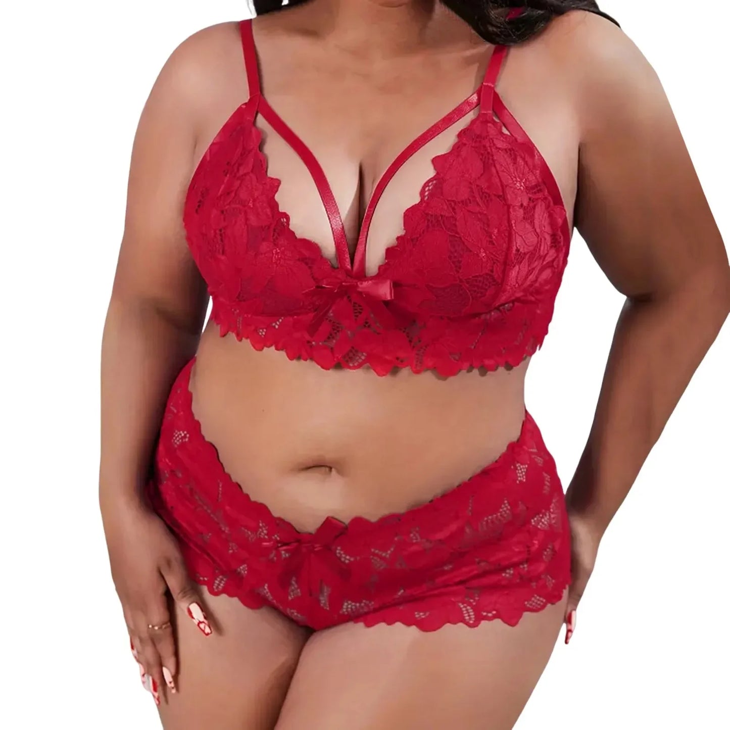 Blossom Allure  Lace Lingerie Set