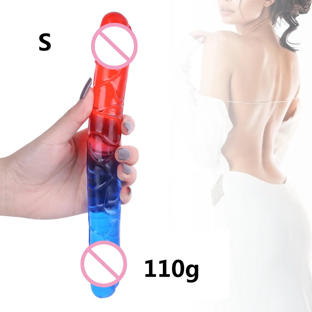 Double Penetration Jelly Dildo – Soft, Long & Lifelike