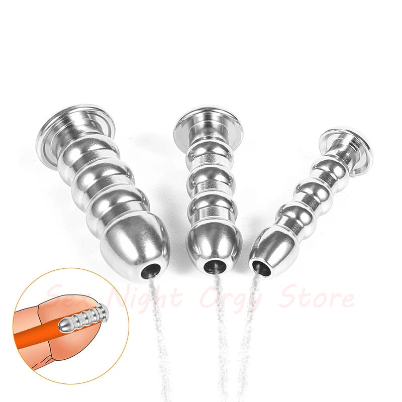 Stainless Steel Hollow Penis Plug – Urethral Dilator Sounding Tool PENIS PLUG PU