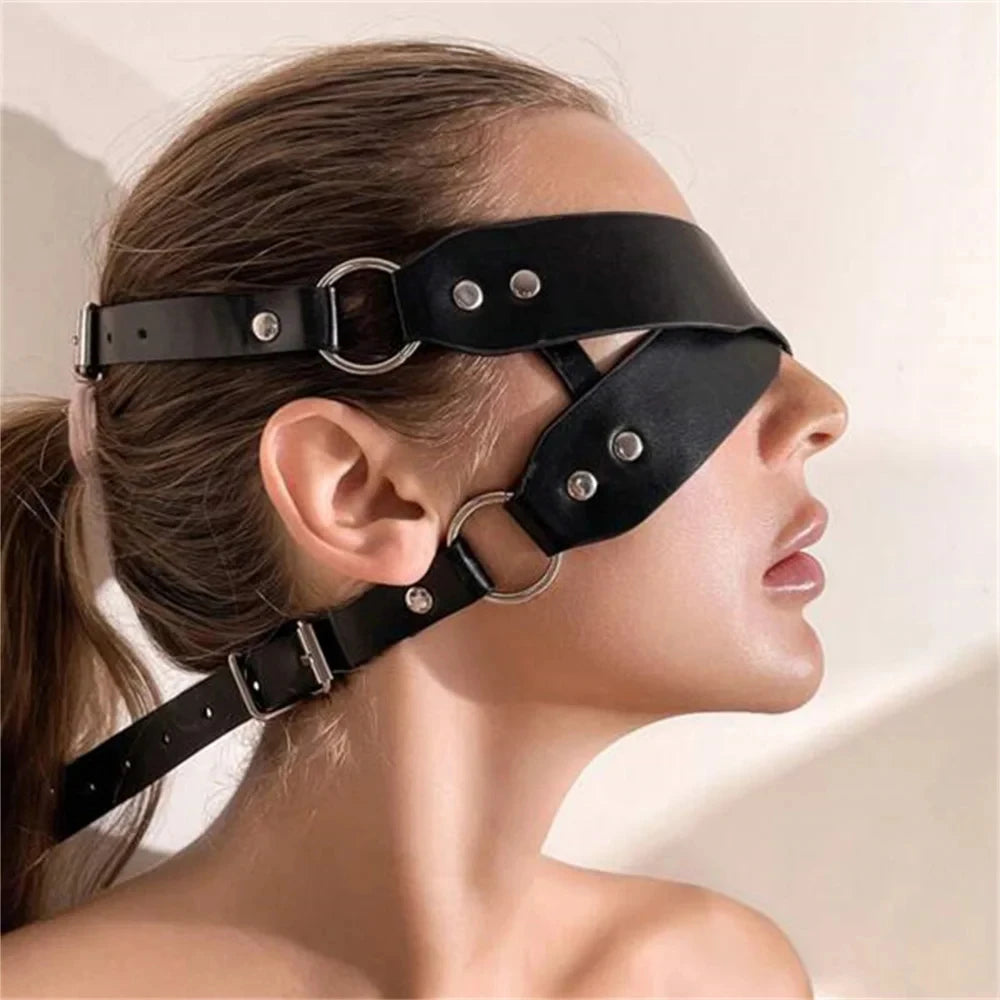 Erotic Unisex Leather Mask for BDSM & Fetish Play