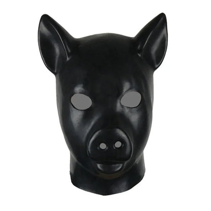 PU Black Pig Face Hood