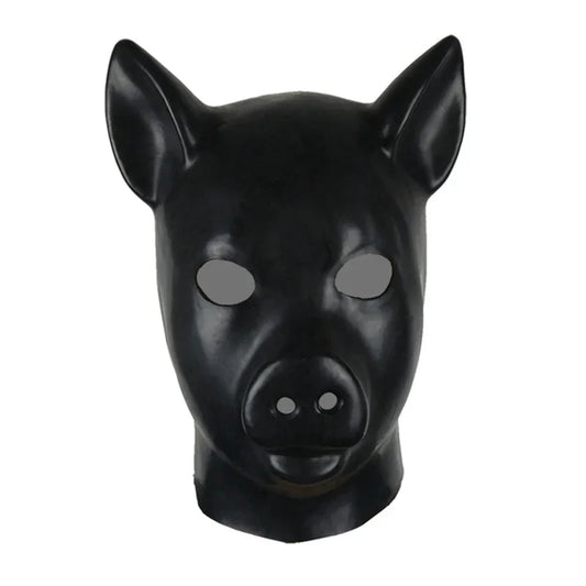 PU Black Pig Face Hood