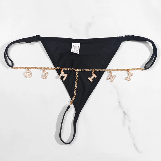 Custom Zodiac Letter Thong - Pik A Pleasure