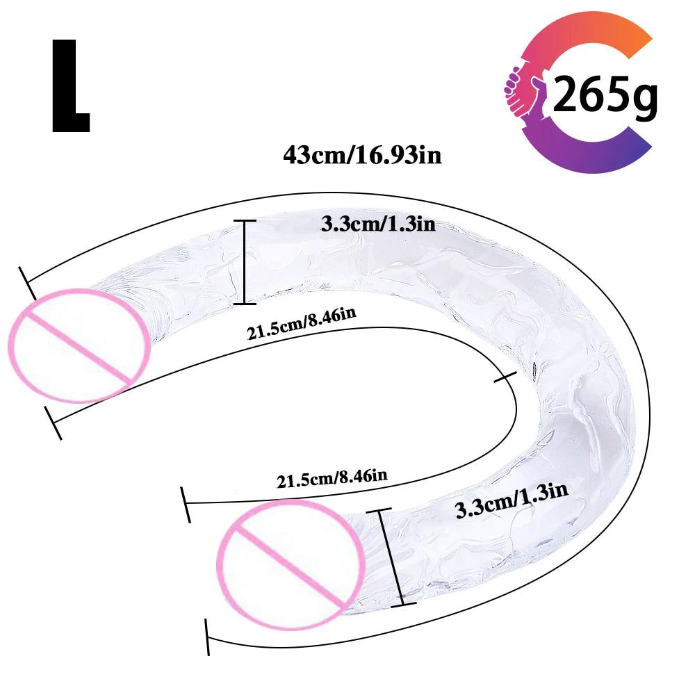 Double Penetration Jelly Dildo – Soft, Long & Lifelike