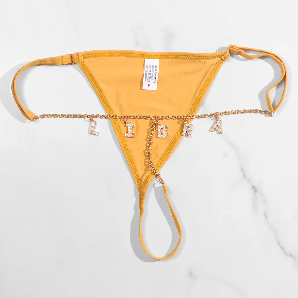 Custom Zodiac Letter Thong - Pik A Pleasure