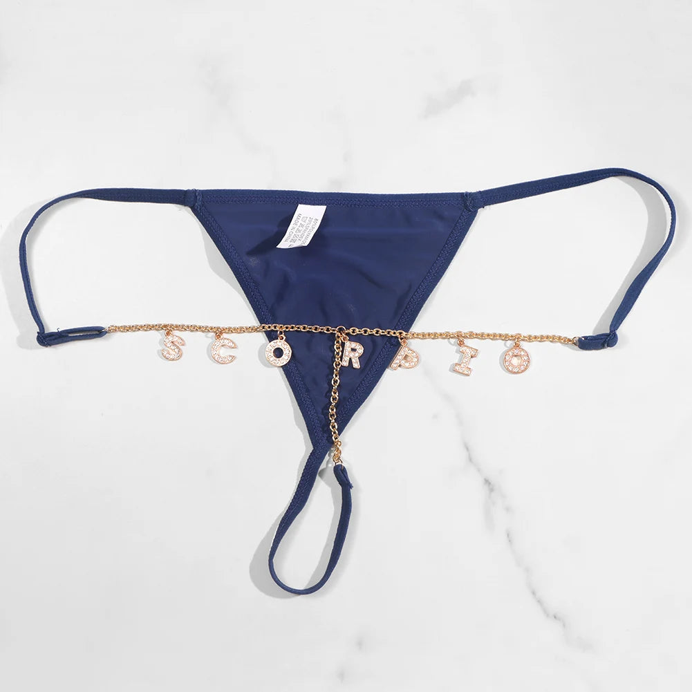 Custom Zodiac Letter Thong - Pik A Pleasure