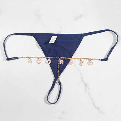 Custom Zodiac Letter Thong - Pik A Pleasure