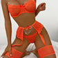 Women’s Erotic Mesh Lingerie Set with Garter - Pik A Pleasure