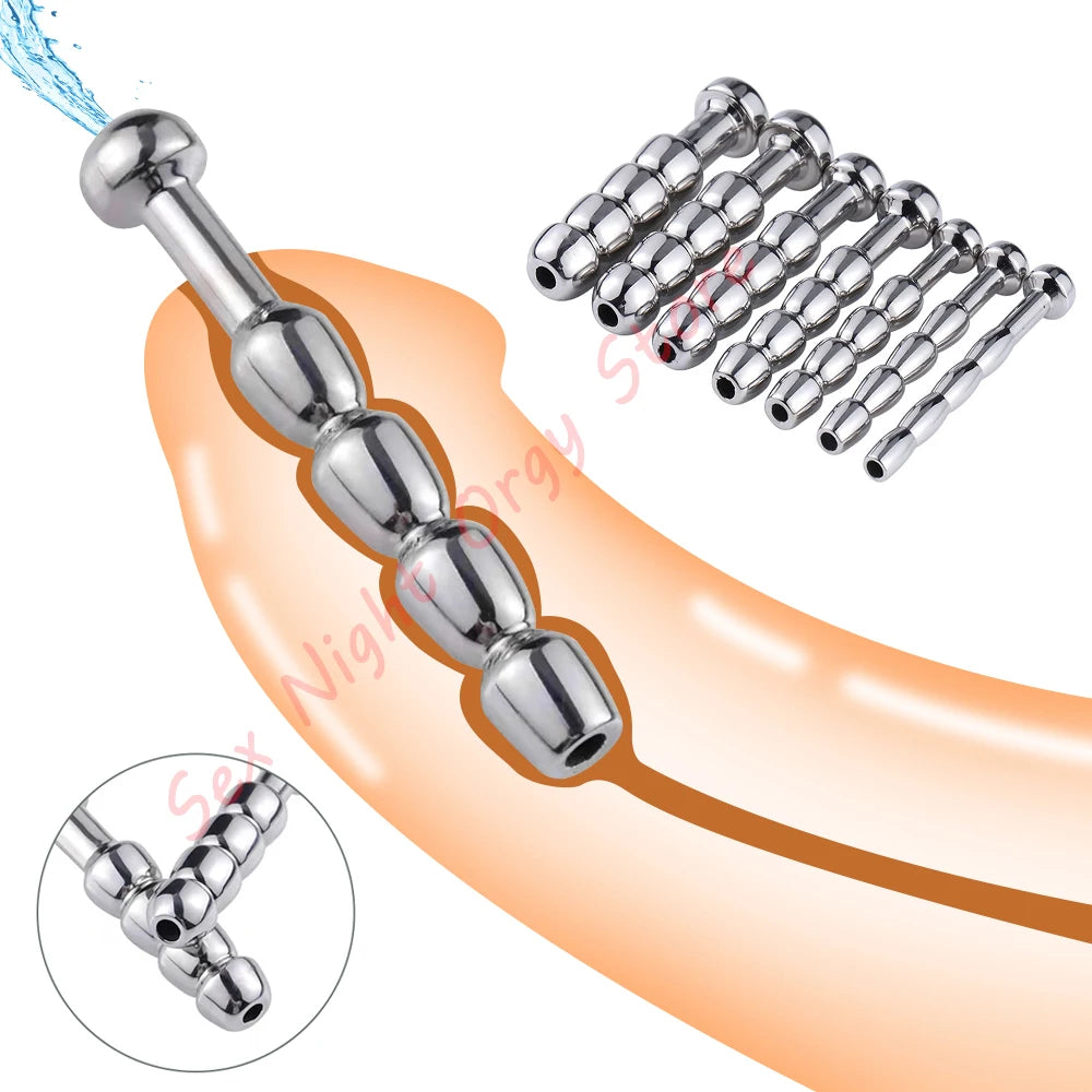 Stainless Steel Hollow Penis Plug – Urethral Dilator Sounding Tool PENIS PLUG PU