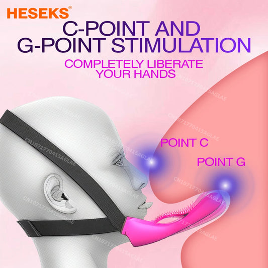 Hands-Free Chin Strap Vibrator for Oral Roleplay
