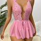 Crotchless Lace Bra & Panty Lingerie Set - Pik A Pleasure