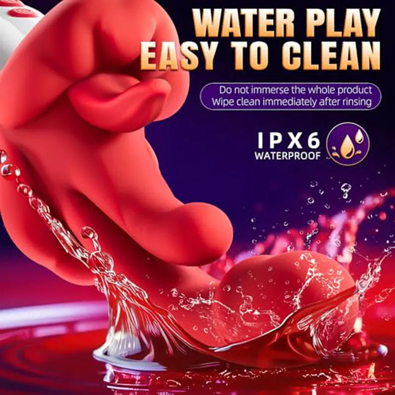 5-in-1 Vibrating Tongue Dildo for Women