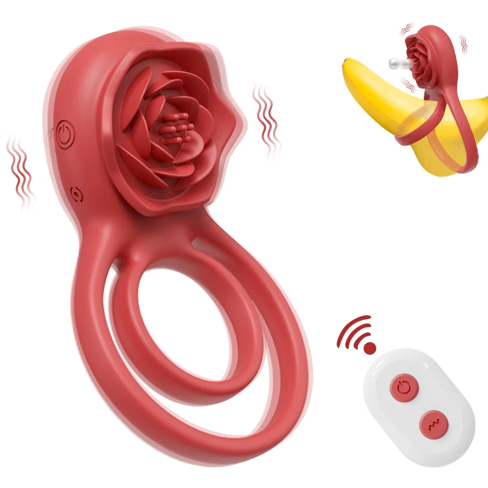 The Rose cock ring- Couple's Play - Pik A Pleasure