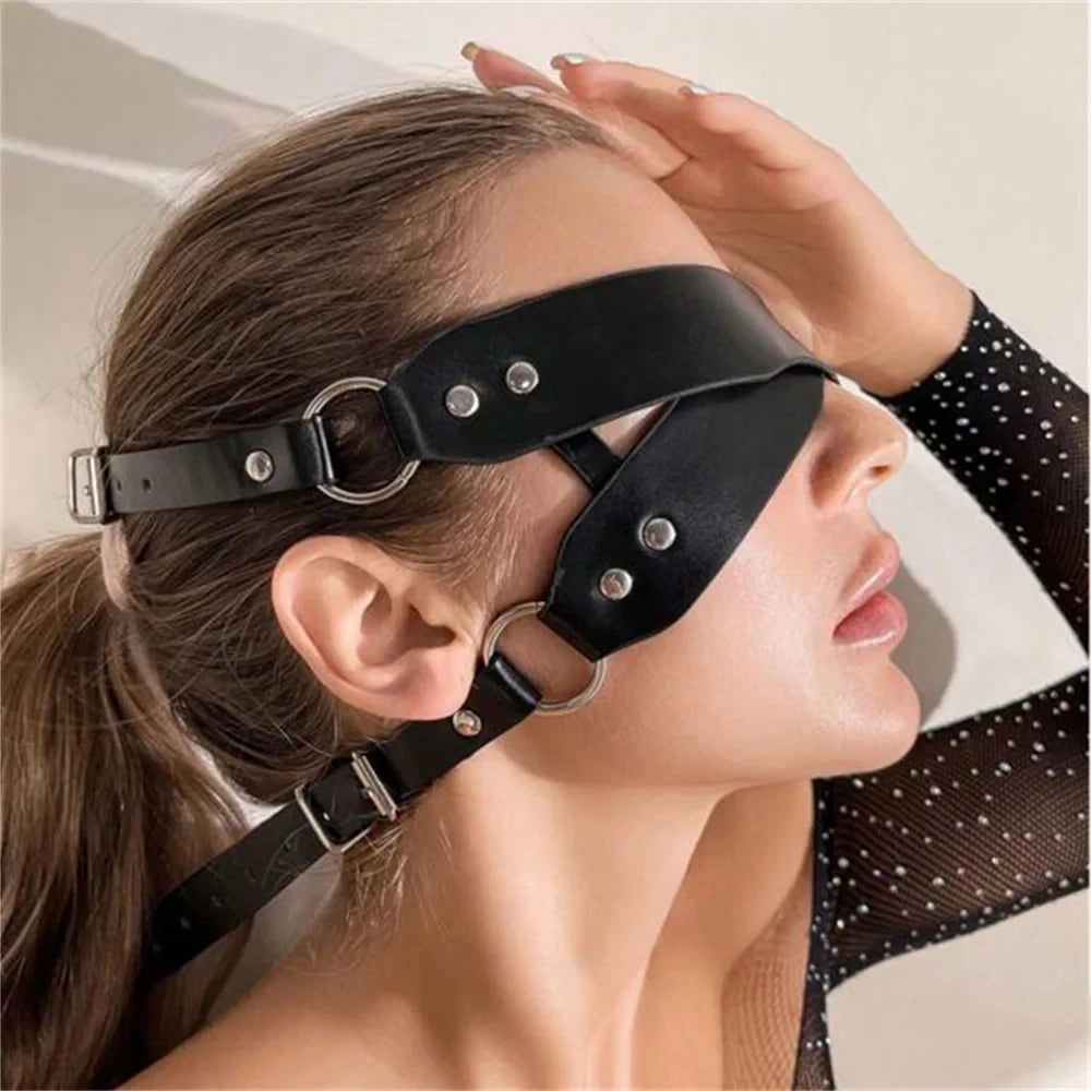 Erotic Unisex Leather Mask for BDSM & Fetish Play