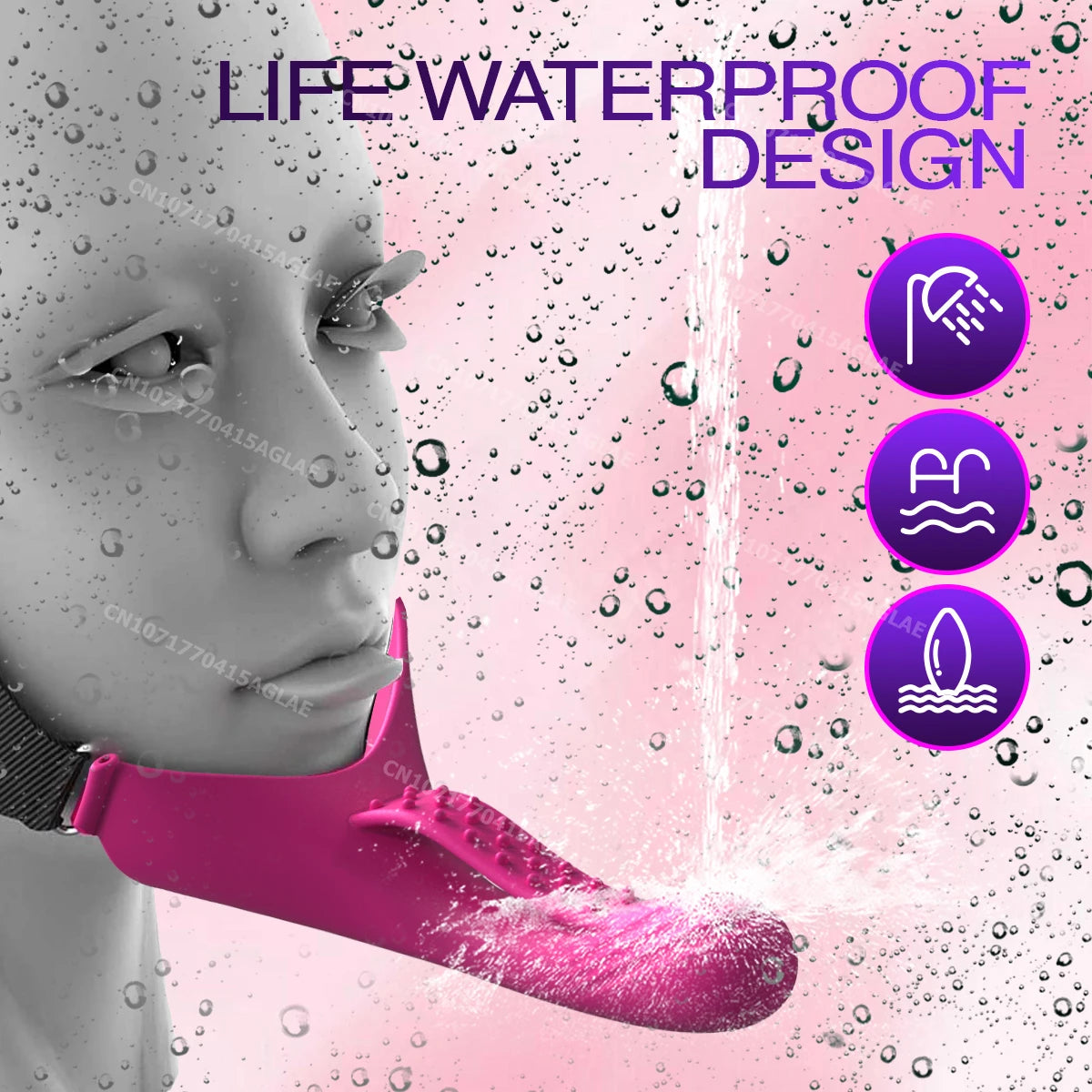 Hands-Free Chin Strap Vibrator for Oral Roleplay