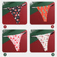Festive Christmas Thong Set – 4 Pcs, Breathable & Shiny