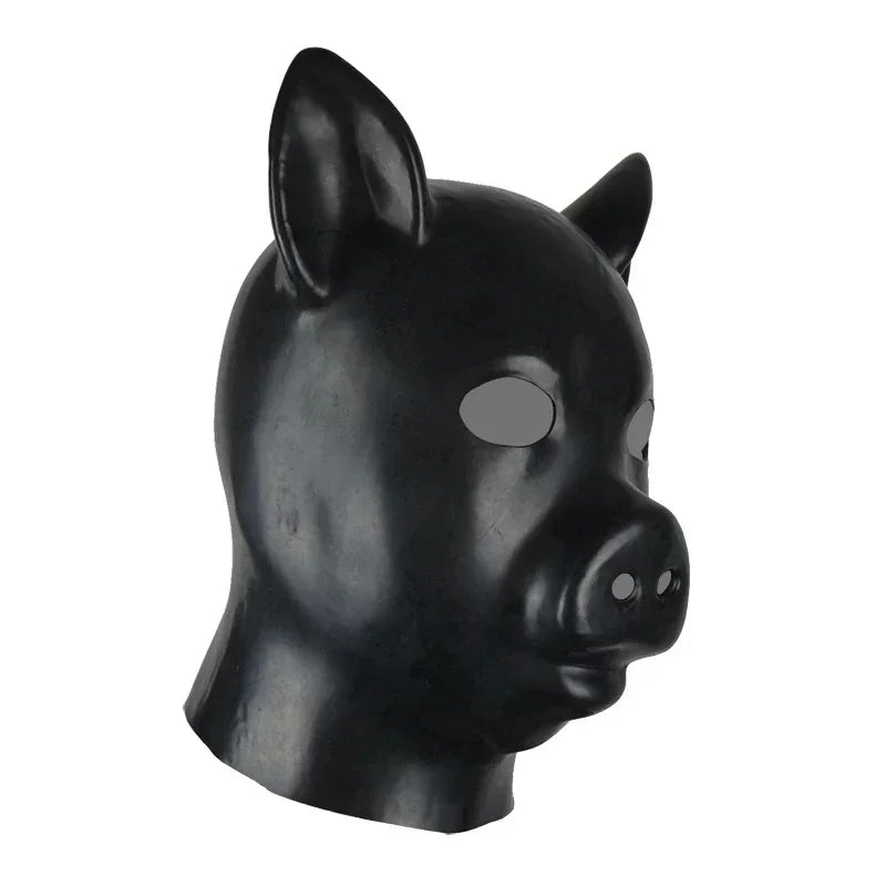 PU Black Pig Face Hood
