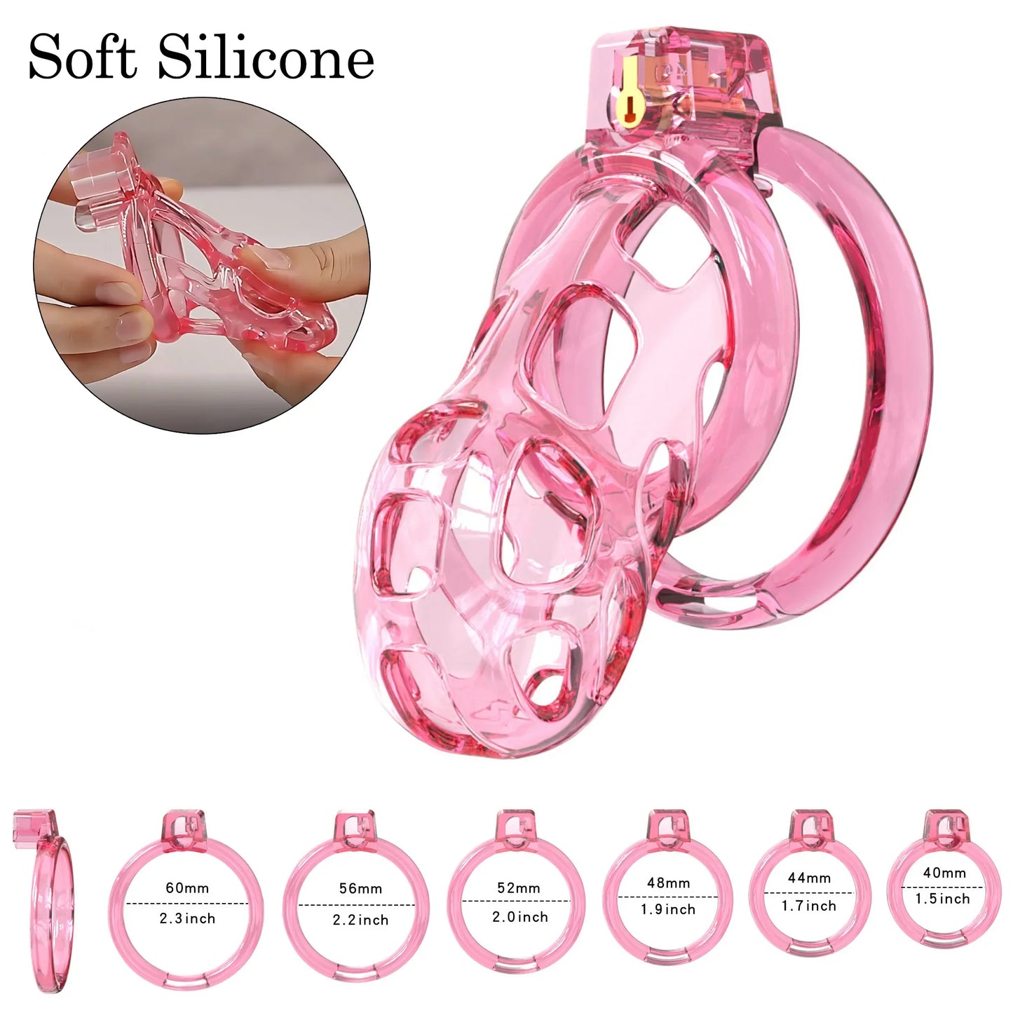 Mamba Male Chastity Cage – Super Soft Silicone