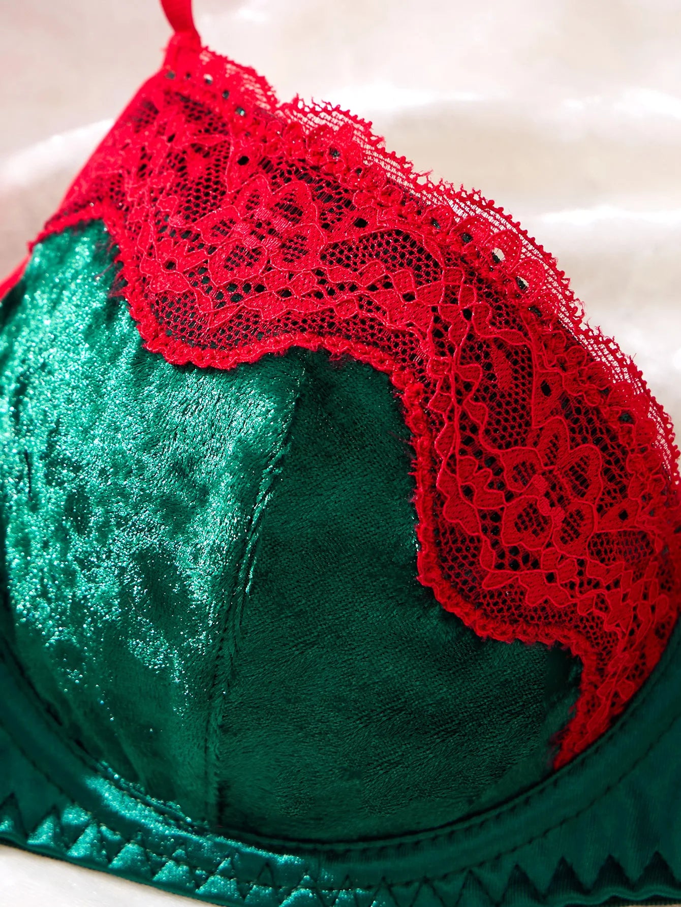 Festive Custom Bra and Panty Set for Christmas