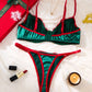 Festive Custom Bra and Panty Set for Christmas