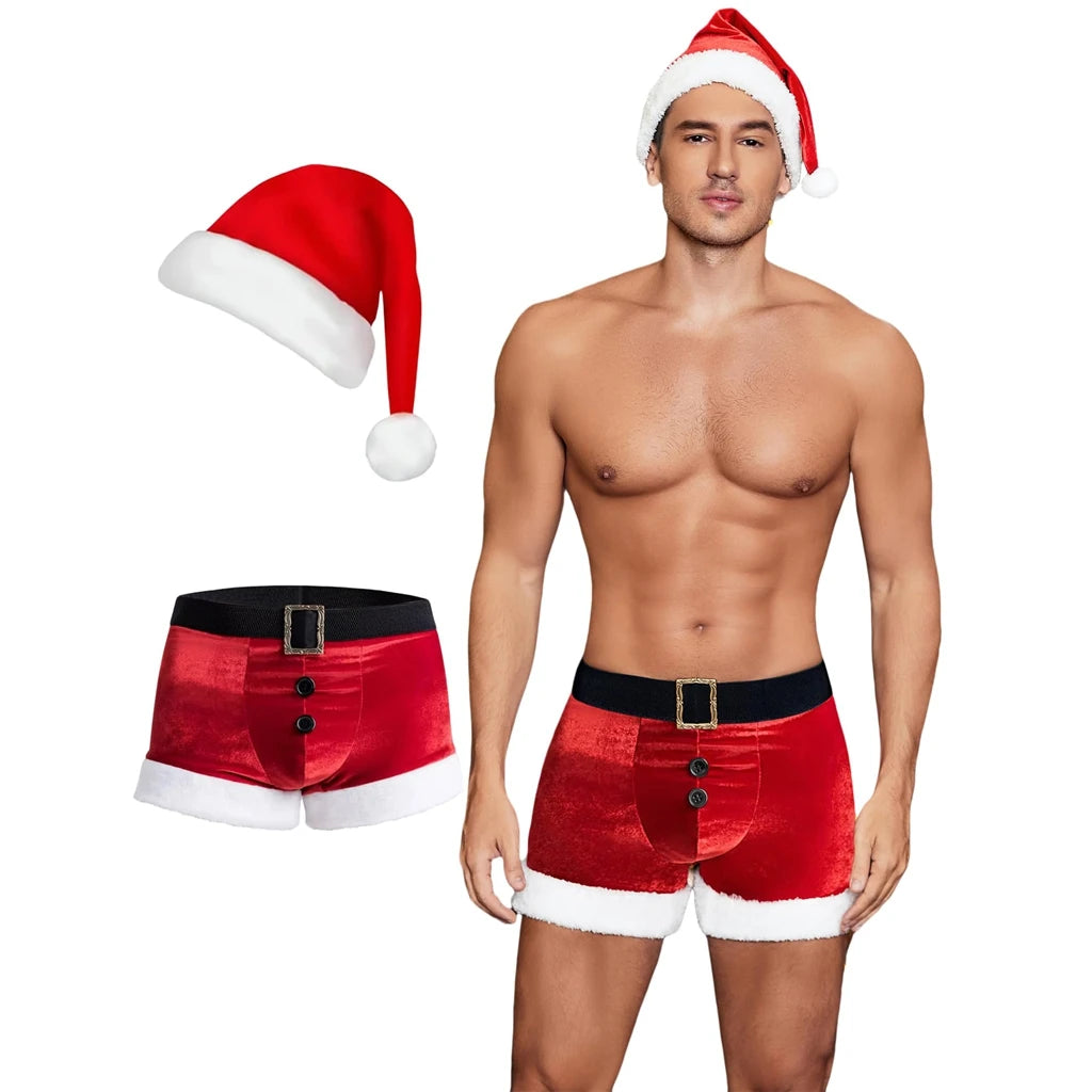 Men’s Sexy Santa Boxer Shorts
