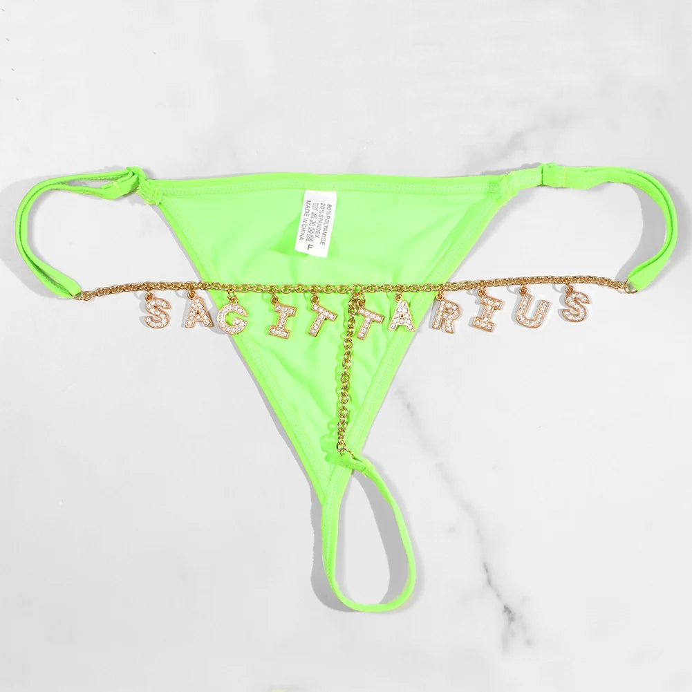 Custom Zodiac Letter Thong - Pik A Pleasure