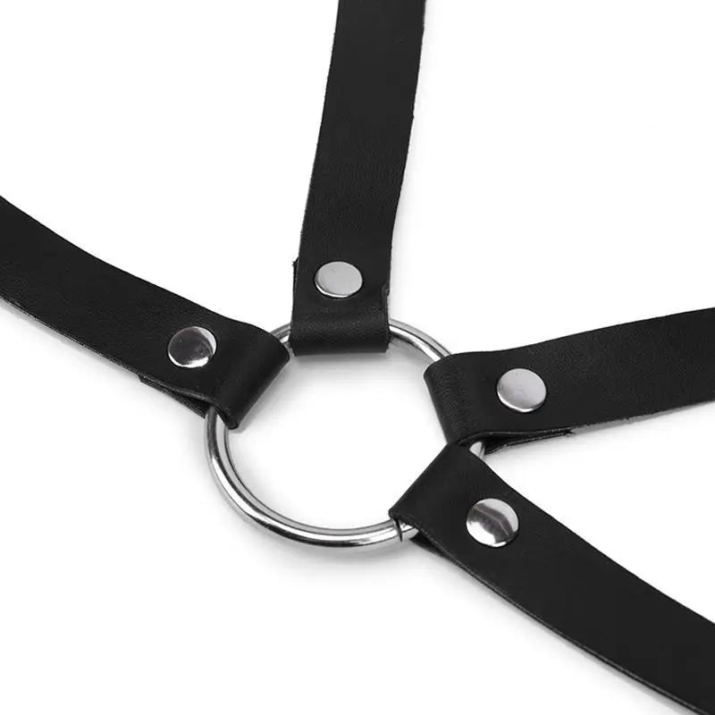 PU Leather Harness Bra - Pik A Pleasure