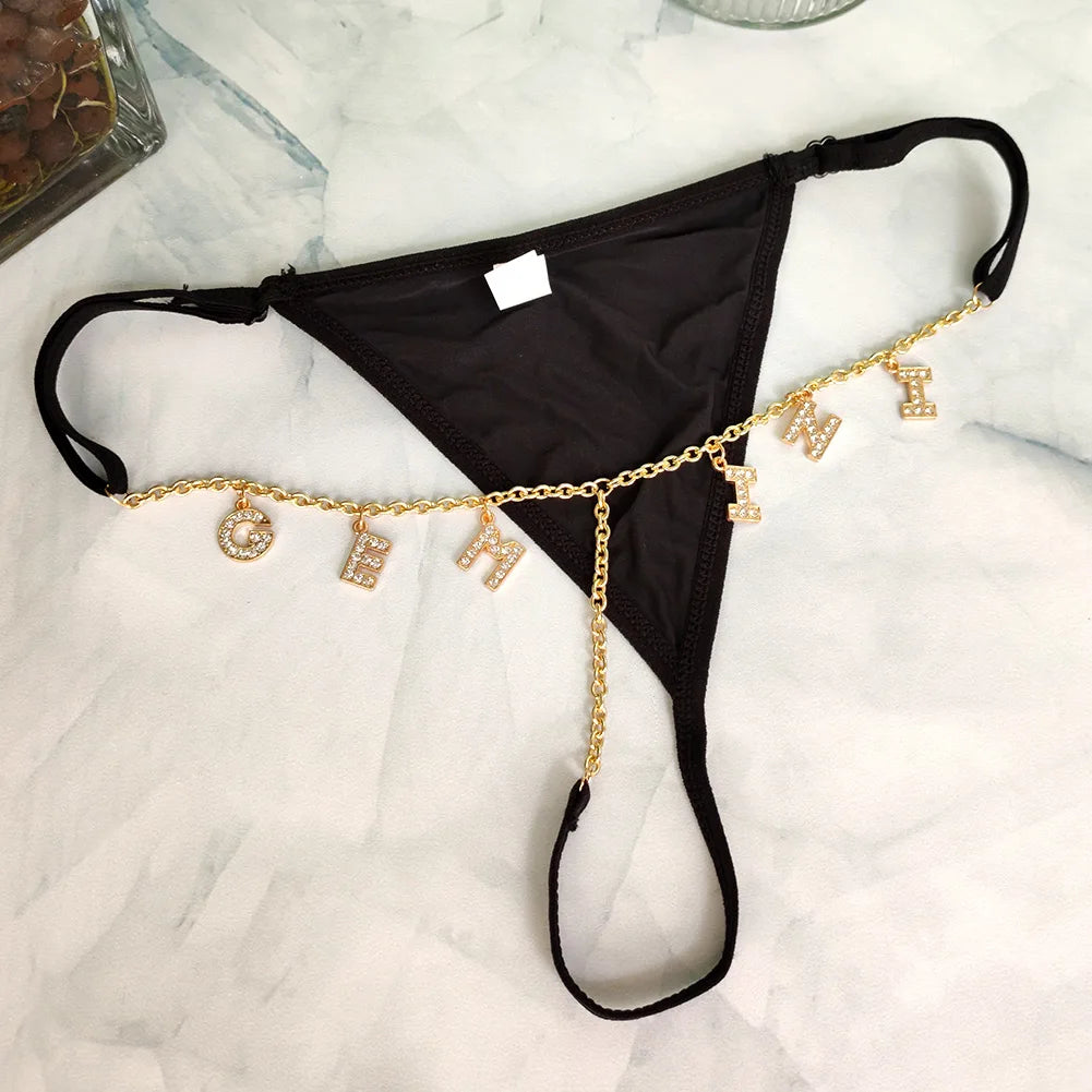 Custom Zodiac Letter Thong - Pik A Pleasure