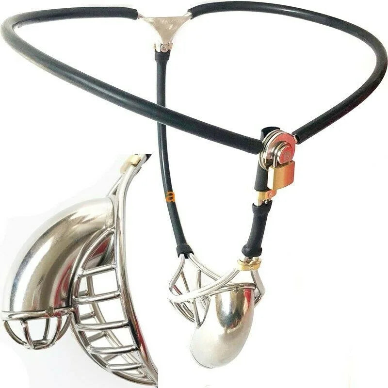 Elite Stainless Steel Male Chastity Belt