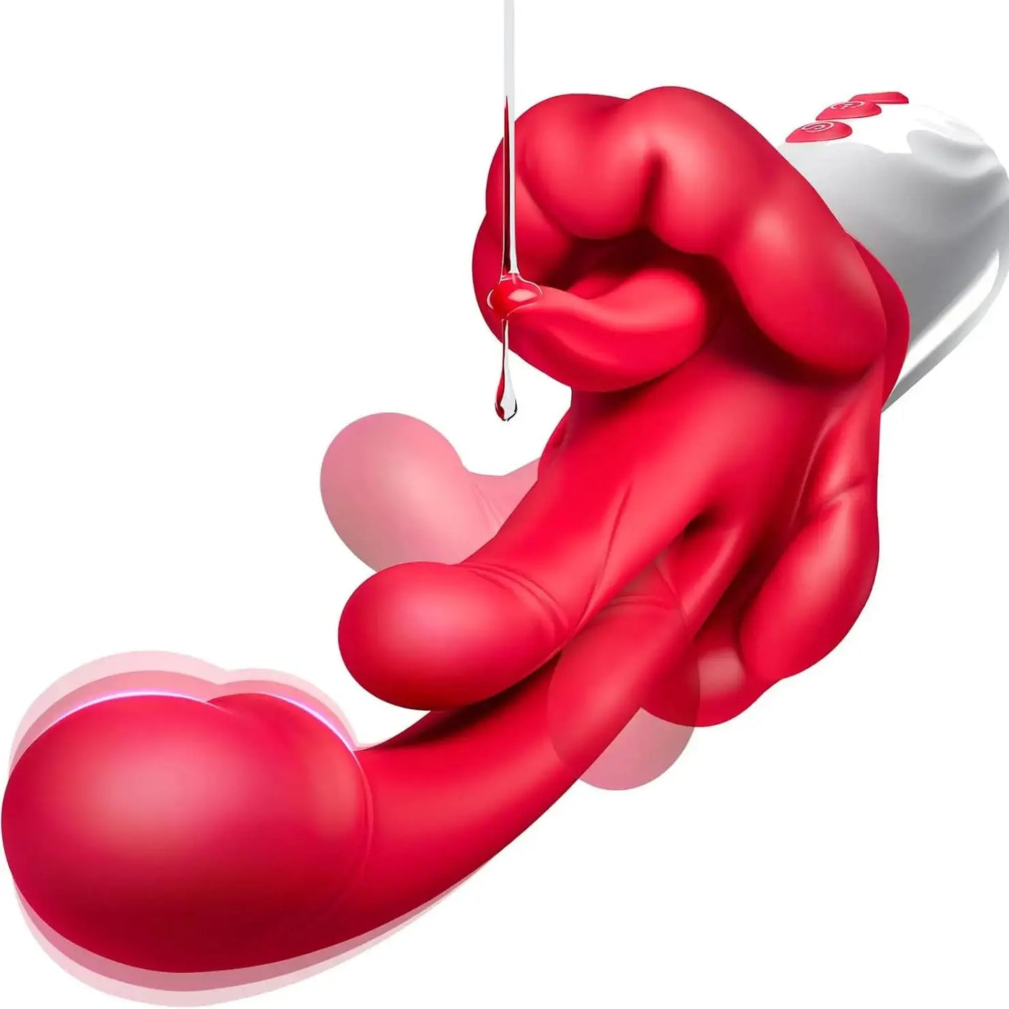 5-in-1 Vibrating Tongue Dildo for Women